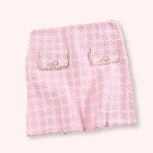 Pink Tweed Skirt