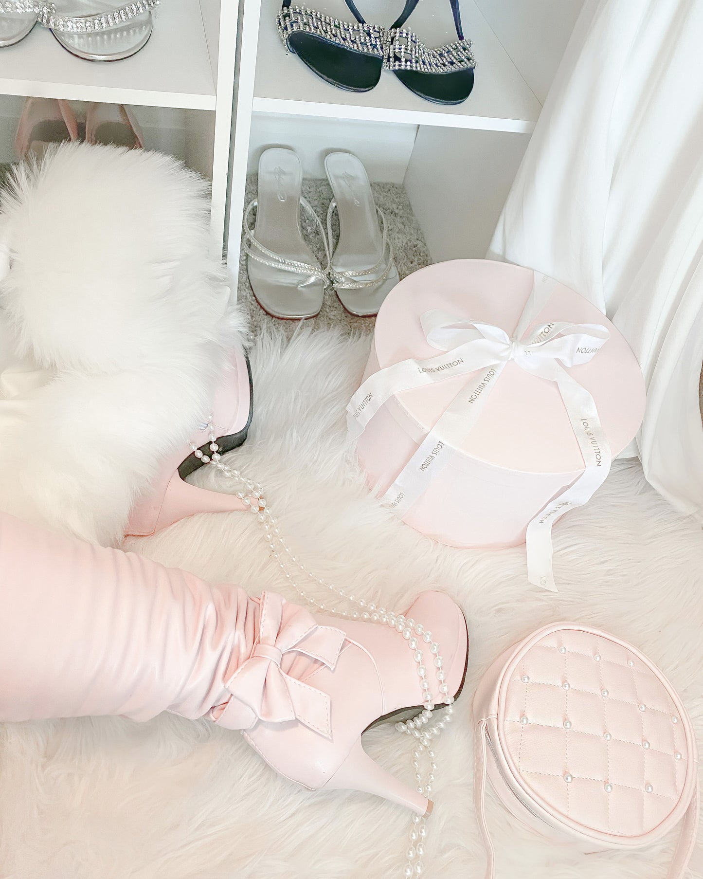 Pink Tied With A Bow Boots