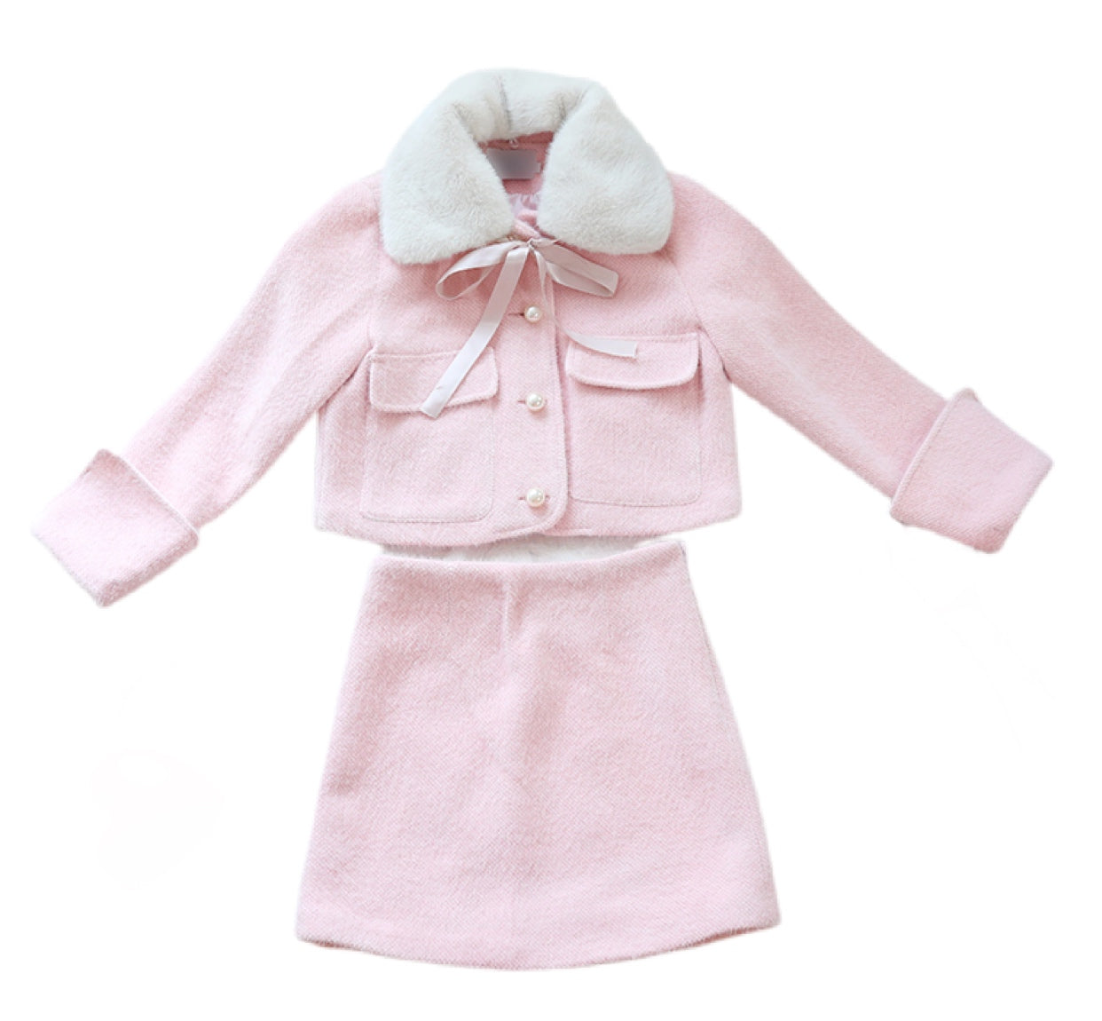 Ribbons & Pearls Coat & Skirt Set