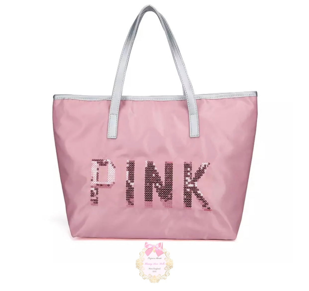 Slumber Party Pink Sequin Tote