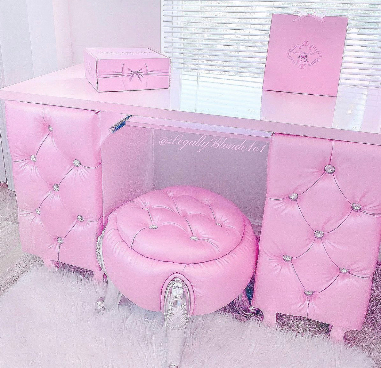 Pink Princess ottoman
