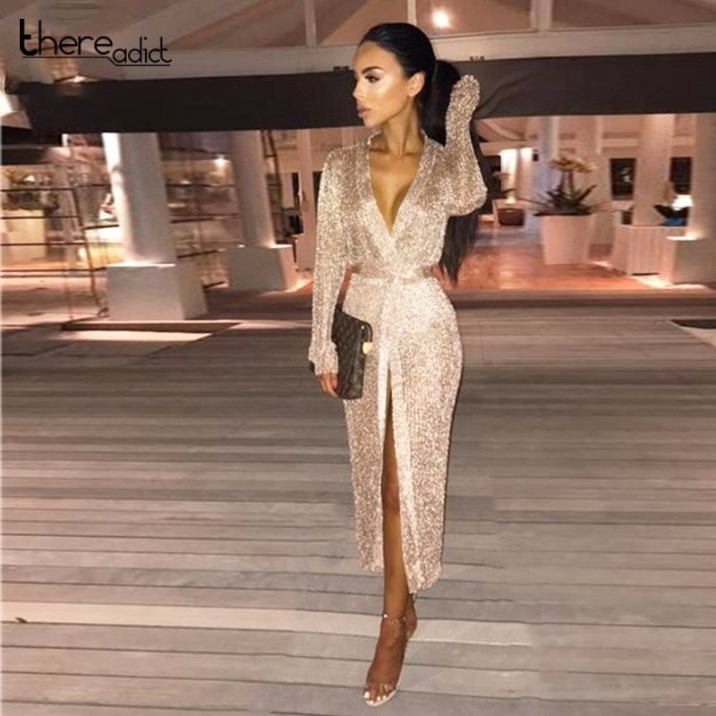 LUXE-- Sparkle Cardigan/Sweater Dress