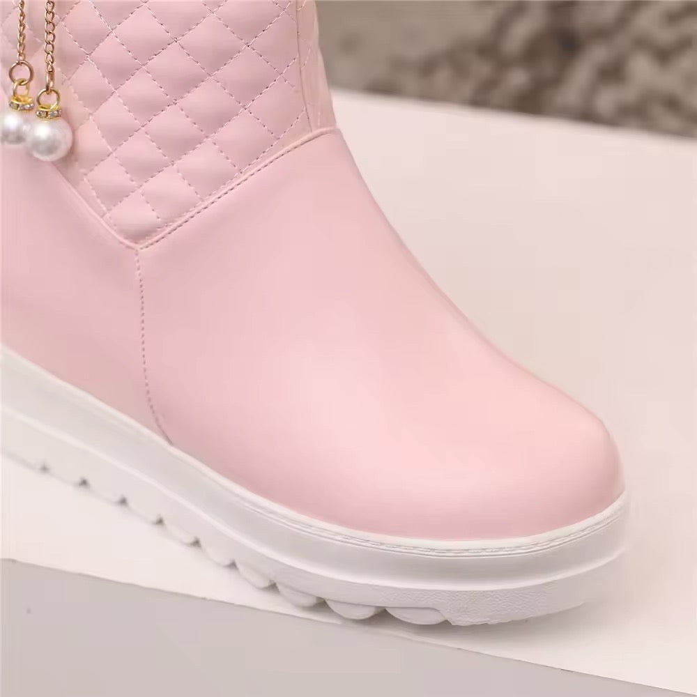 Cutsey Bow Pink Boots