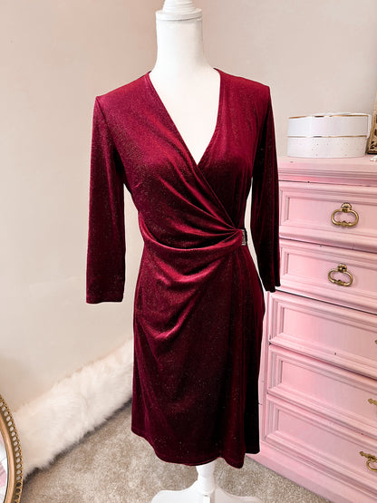 Red Sparke Dress Size medium USA 6