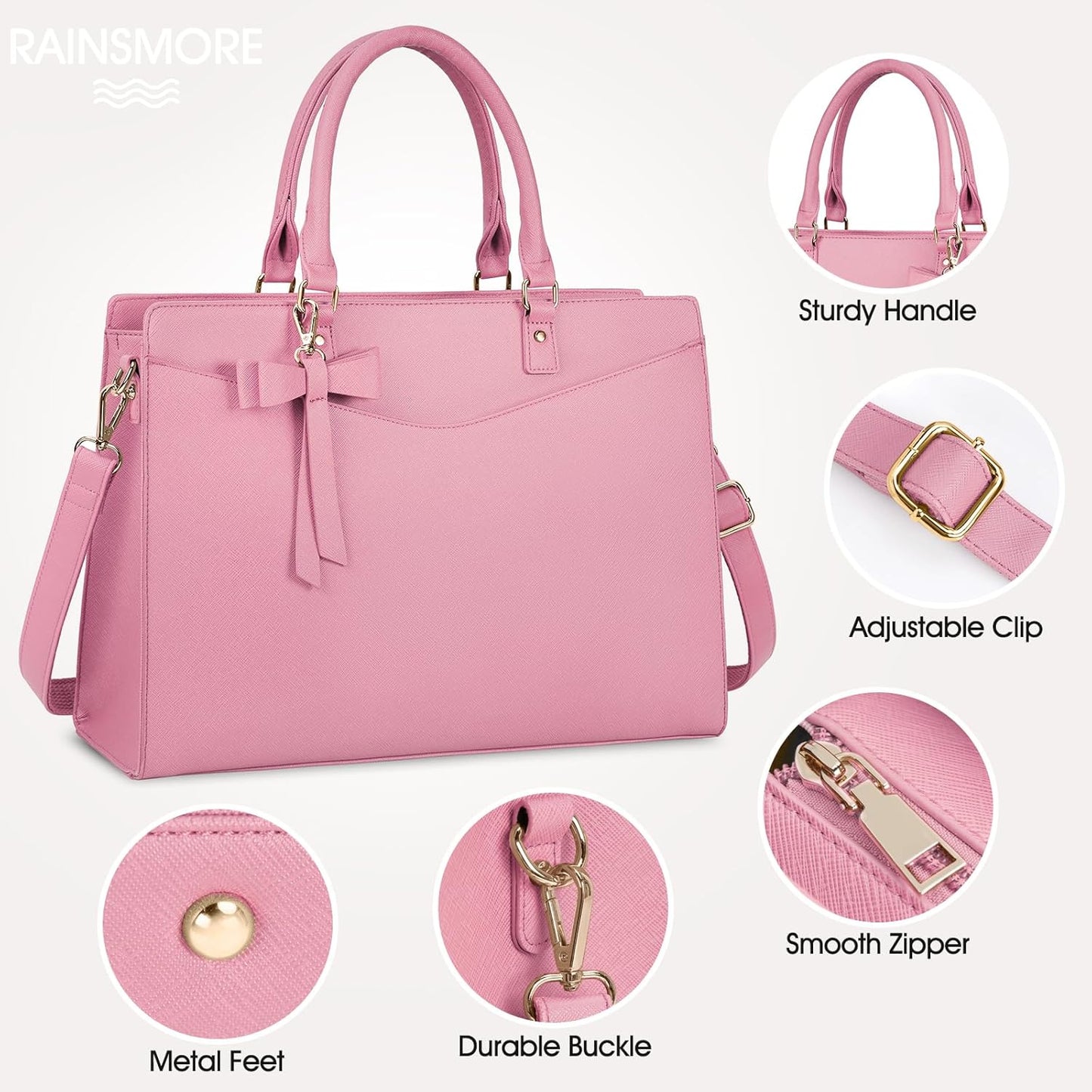 Pink Bow Laptop Carrier Purse