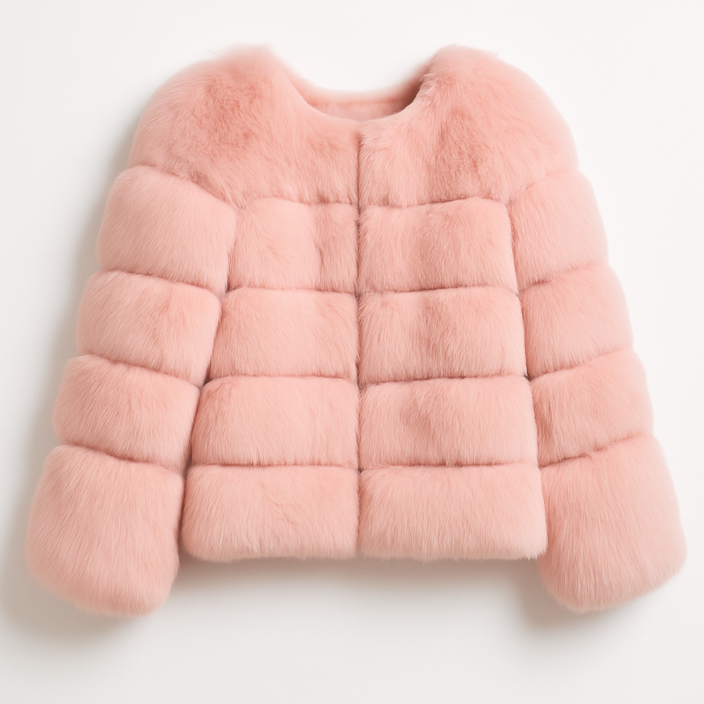 Blush Rose Faux Fur Coat