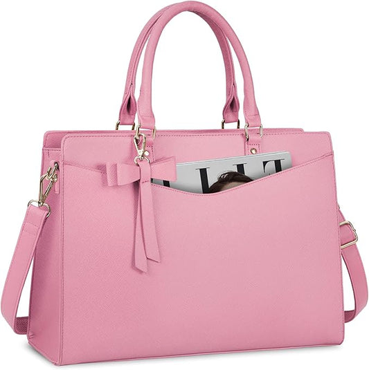 Pink Bow Laptop Carrier Purse