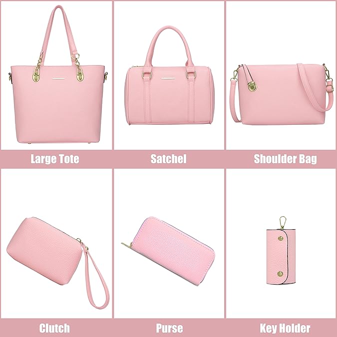 Glamour Girl Pink Purse Set of 6