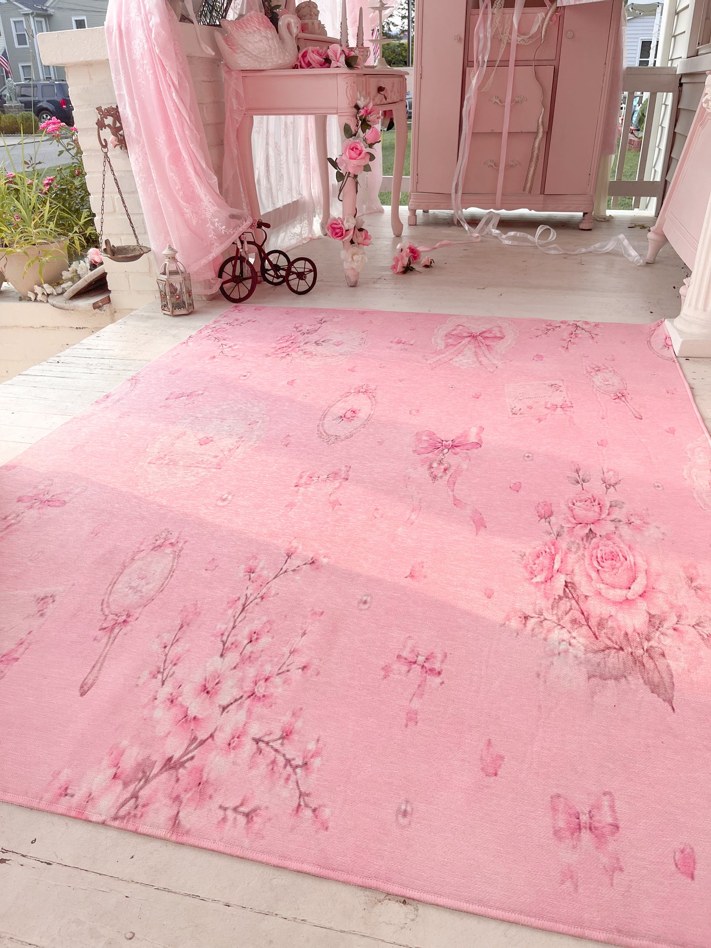 Roses and Ribbons Rug 7' x 5'