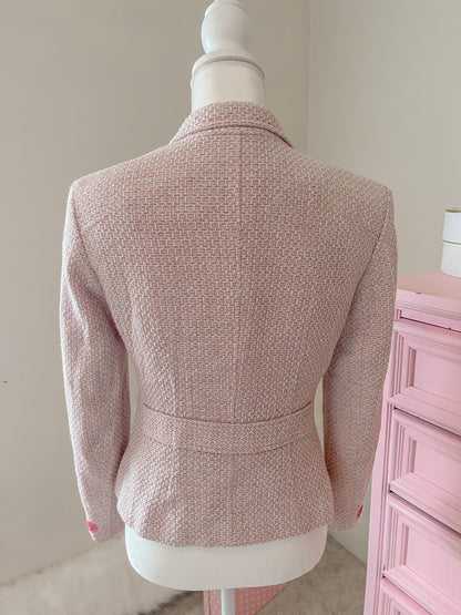 Jones New York Pink Tweed Blazer size 4 (small)