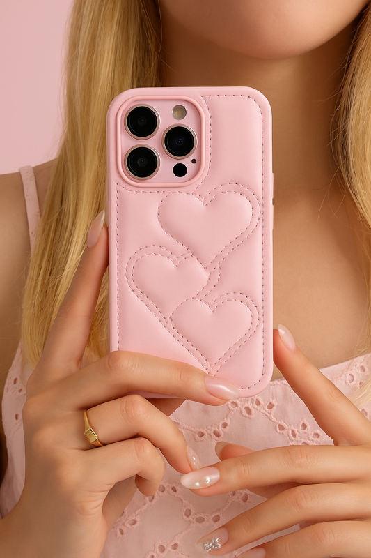 Pink Hearts Calling Phone Case