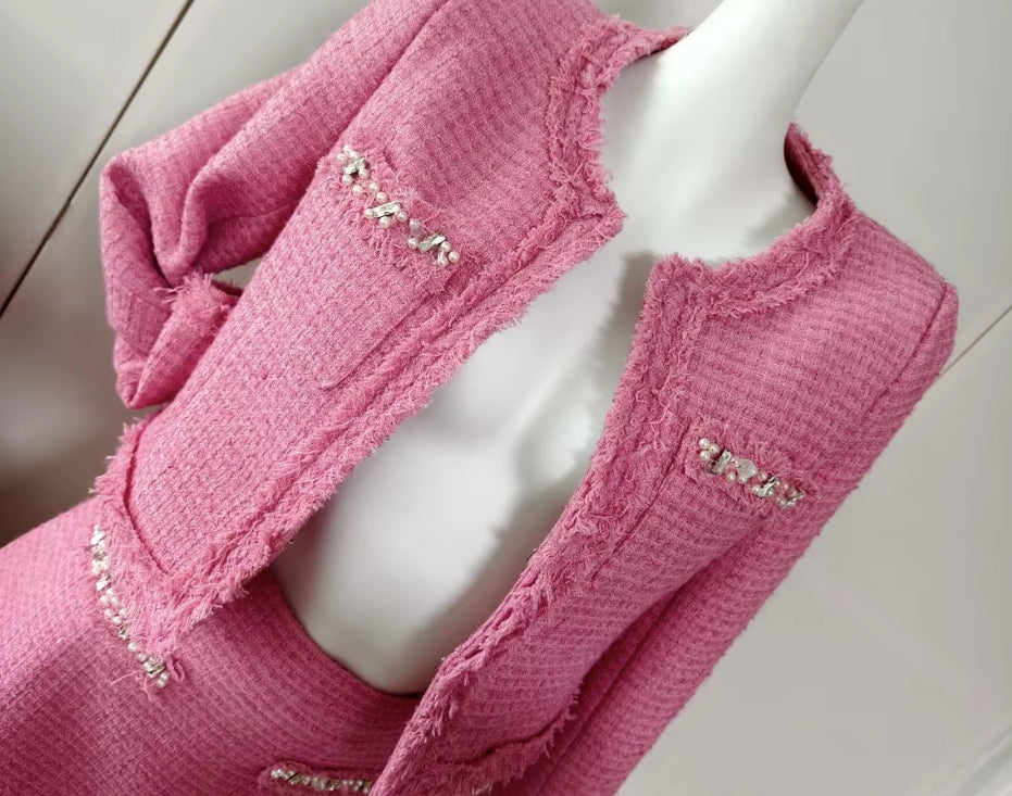 Elegant Barbie in Tweed Set