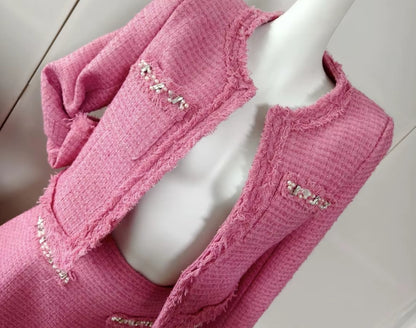 Elegant Barbie in Tweed Set