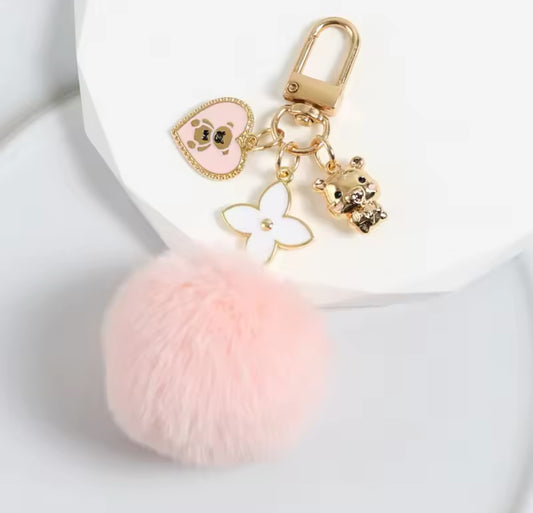 Pink Poof Purse Charm