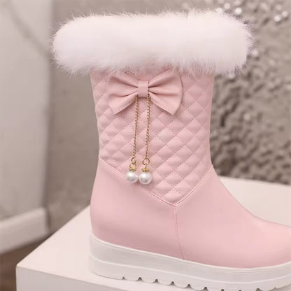 Cutsey Bow Pink Boots