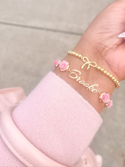 Personalized Rose Bracelet