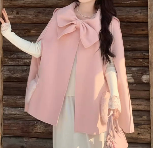 Pretty Like Penelope Pink Bow Coat