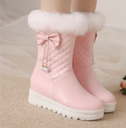 Cutsey Bow Pink Boots