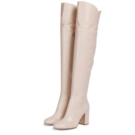 Over The Knee Staple Boots (Color Option)
