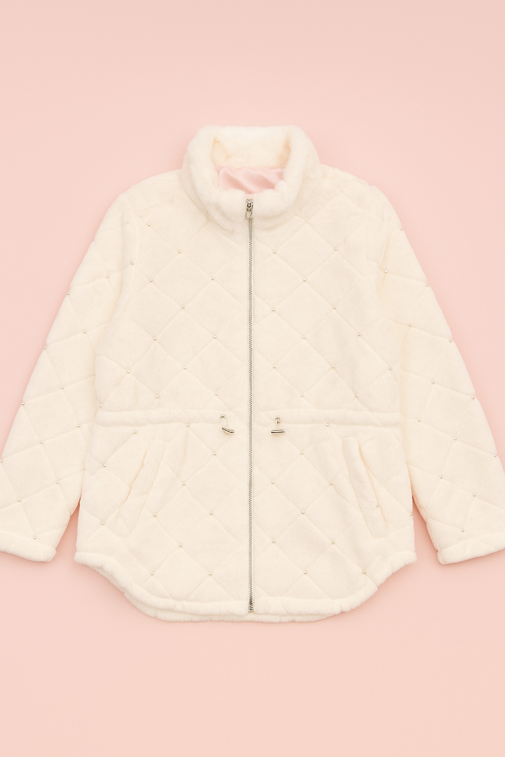 Winter of Pearls Fleece Coat