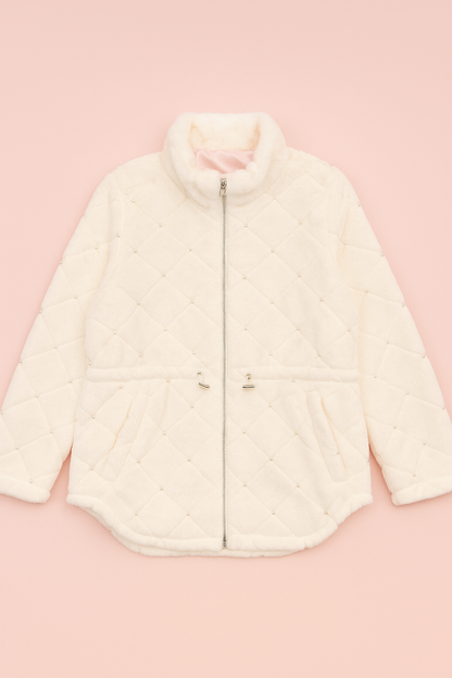 Winter of Pearls Fleece Coat