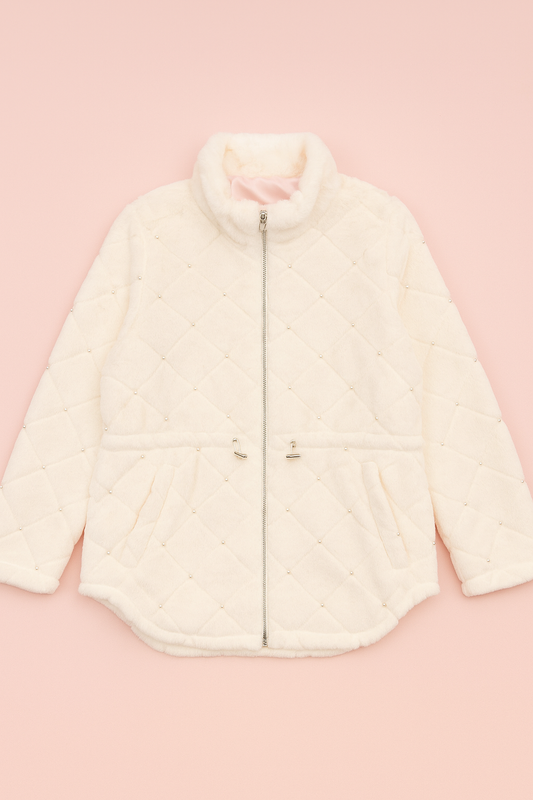 Winter of Pearls Fleece Coat