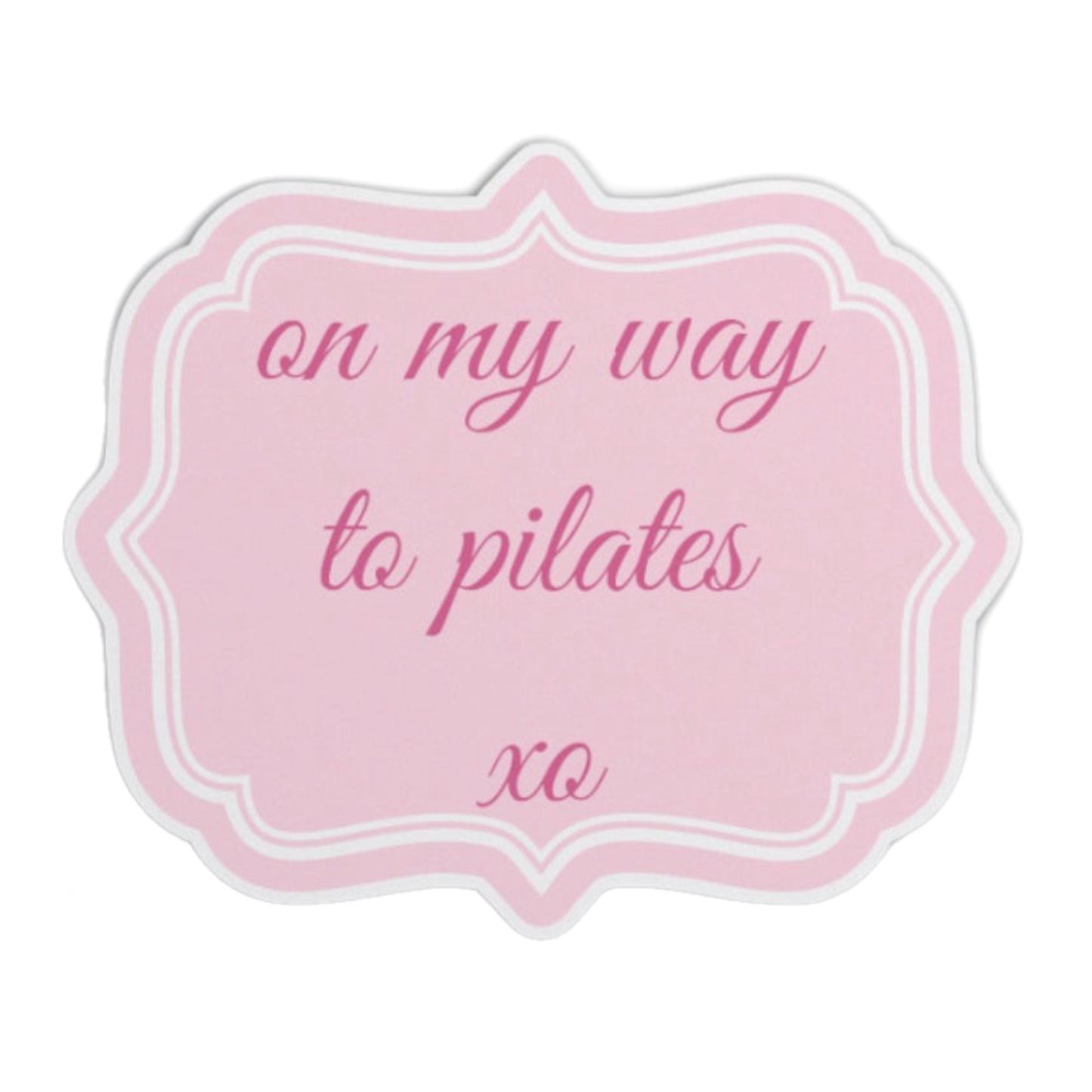 On My Way To Pilates Car Decal