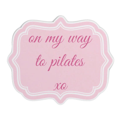 On My Way To Pilates Car Decal