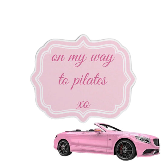 On My Way To Pilates Car Decal