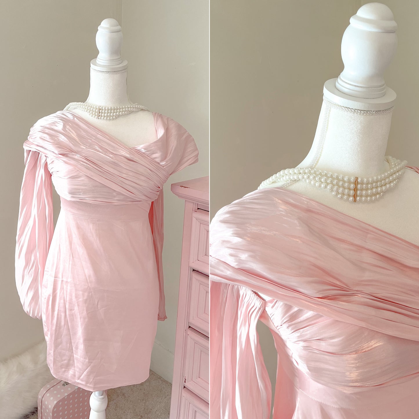 Pink Glam Dress Size Large (USA 8-10) runs small