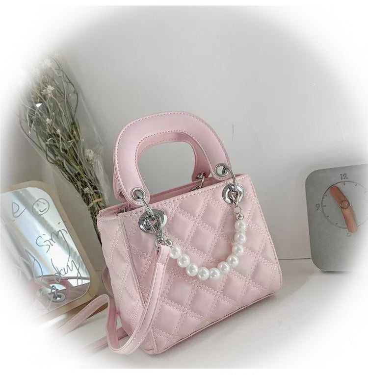 Cottontail Bag - Light Pink+Blue | Vegan Leather Designer Bags | GUNAS –  Gunas New York