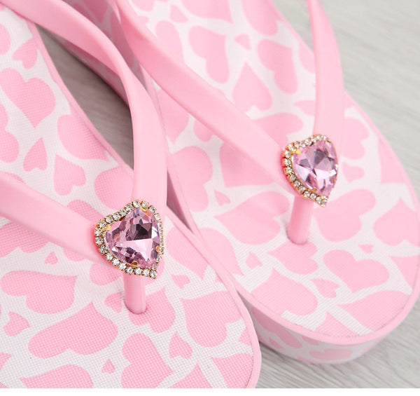 Crystal Heart Sandals