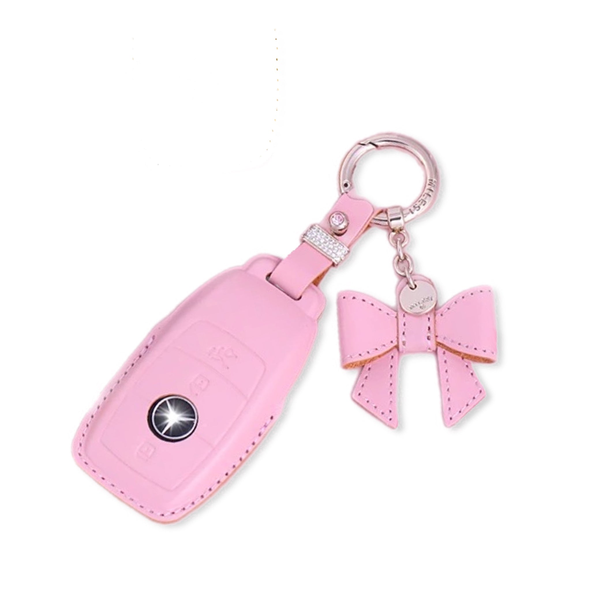 Pink Bow Car Key Cover (size options)
