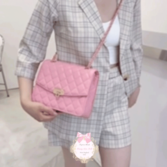 Coco Luxury Pink Quilted Handbag