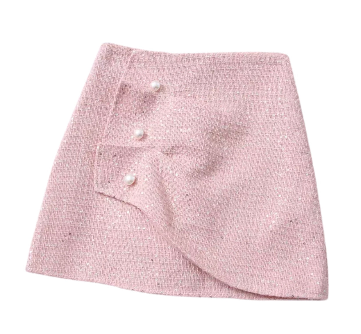 Tweed & Pearl pink skirt