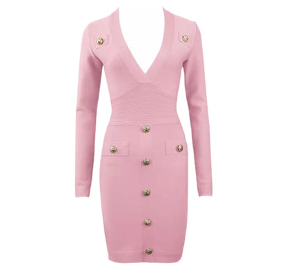 When In Rome Pink Bandage Dress