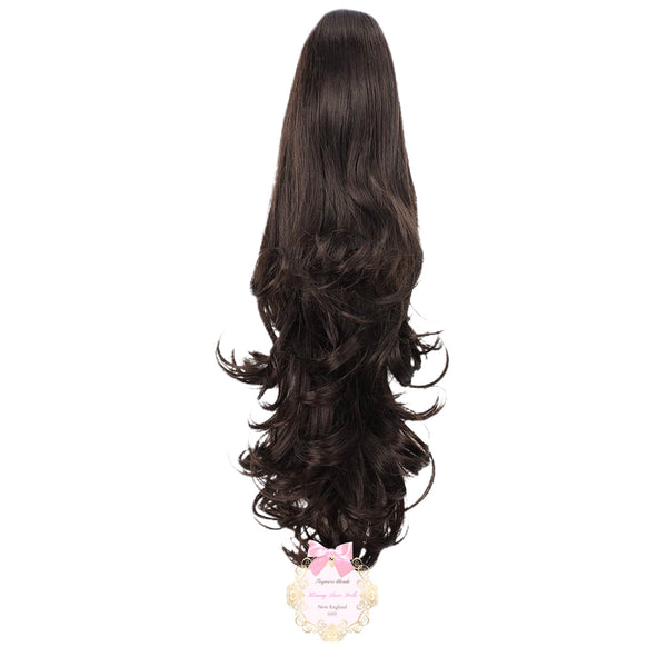 Princess Ponytail Hair Extension  (Dark Brown Loose waves Synthetic)