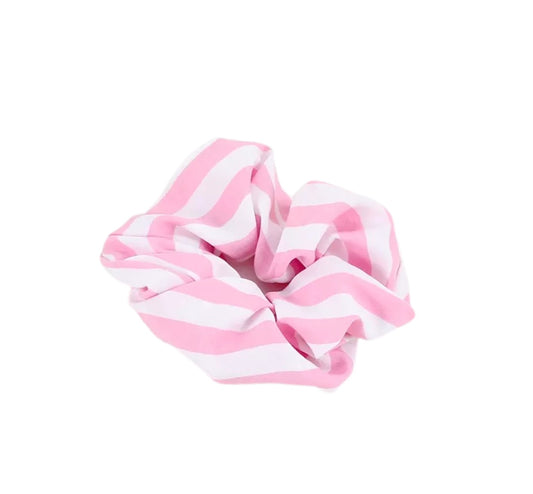 Pink Stripe Scrunchie Set of two