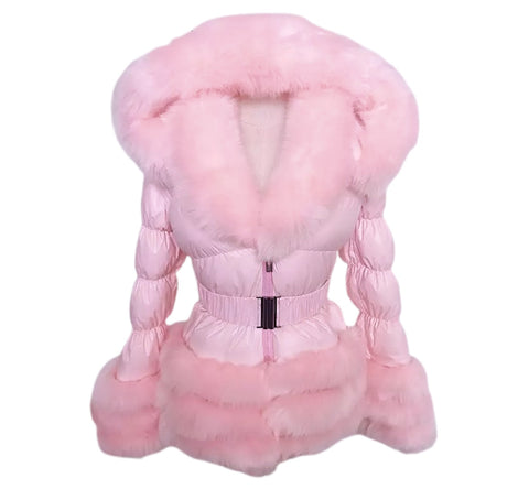Marybelle Pink Winter Puff Coat