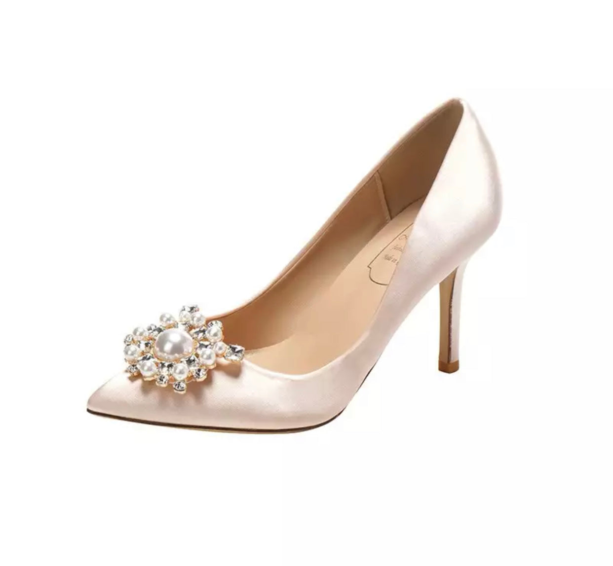 Champagne and Pearls Heels (color option)