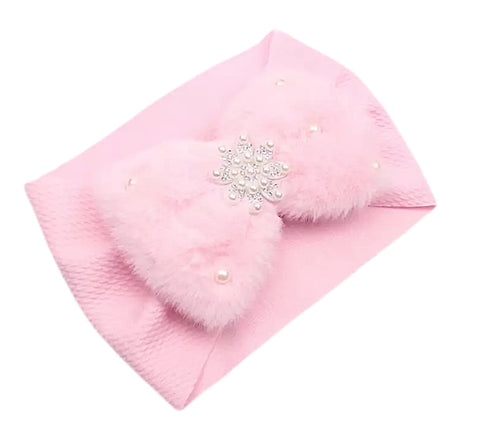 Winter Pink Pearl Headband