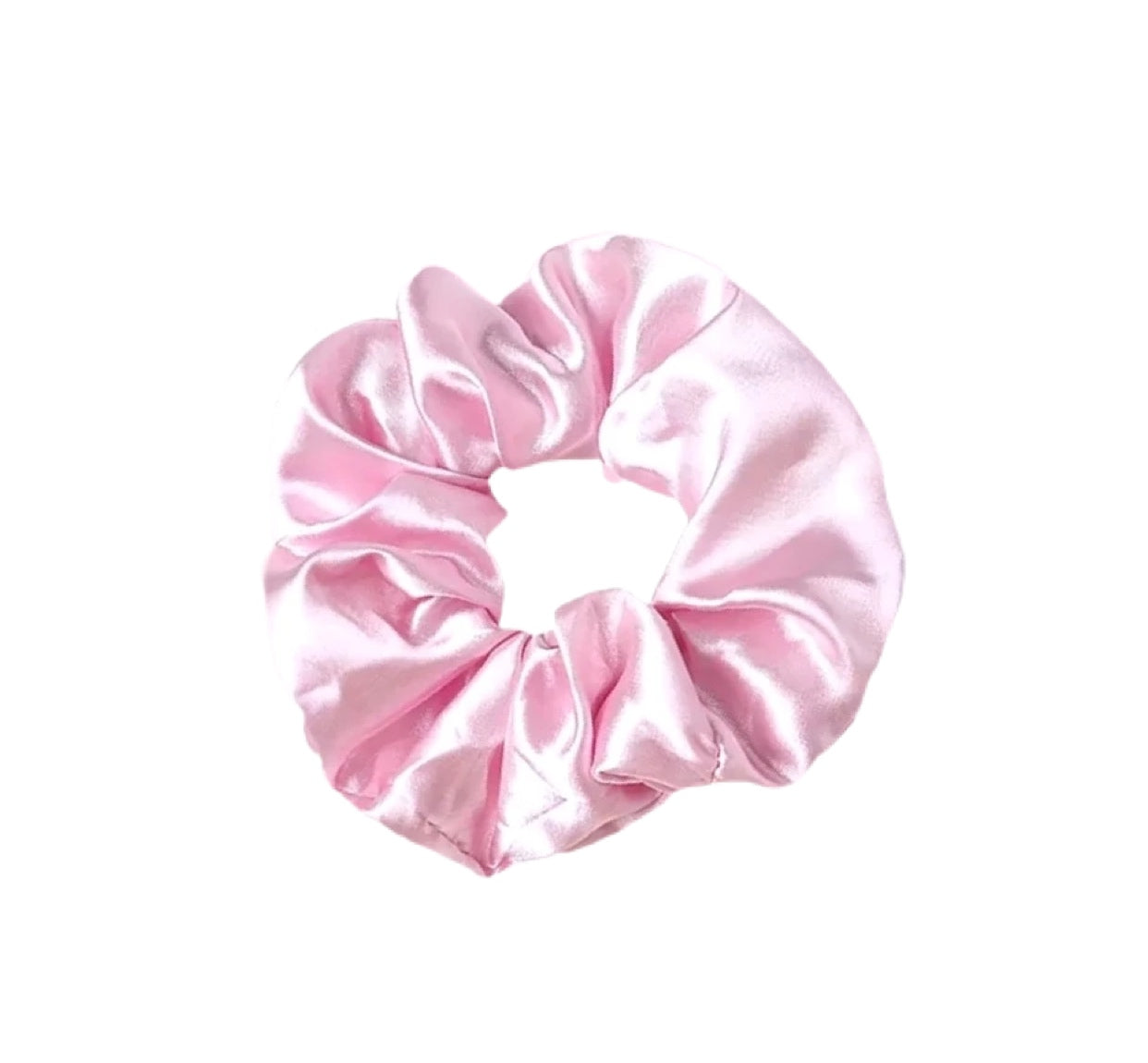 Pink Silk Scrunchie Set of two