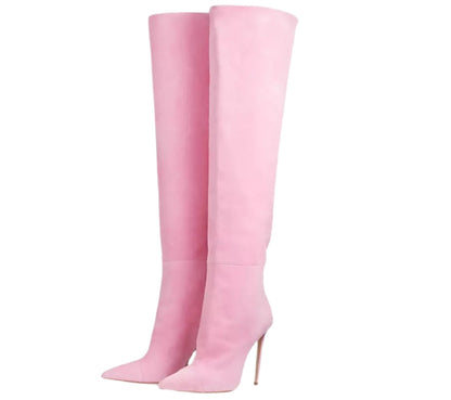 Girly Girl Pink Suede Boots