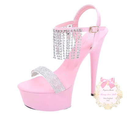 Dripping in Diamonds Pink Heels